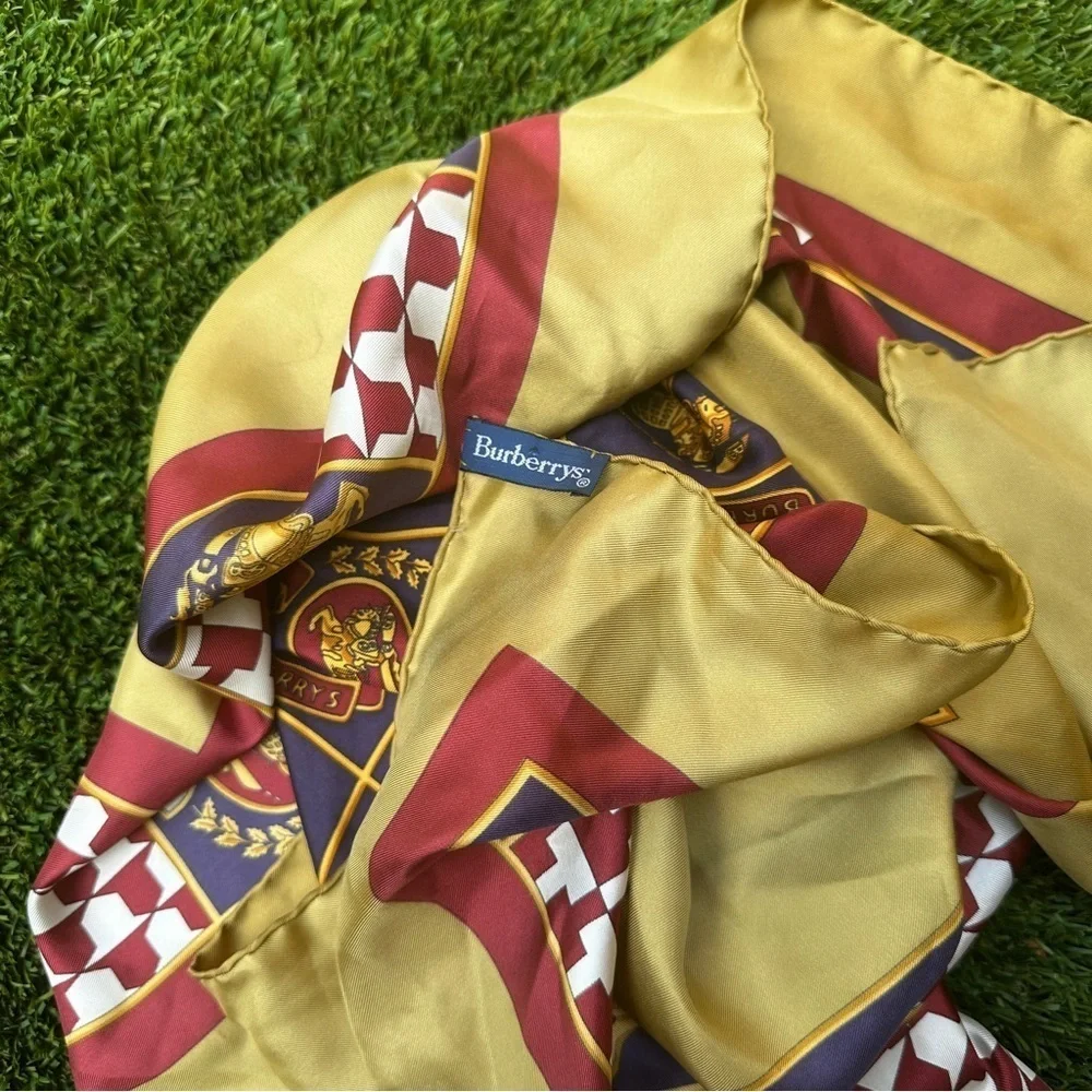 Vintage Burberrys silk scarf
